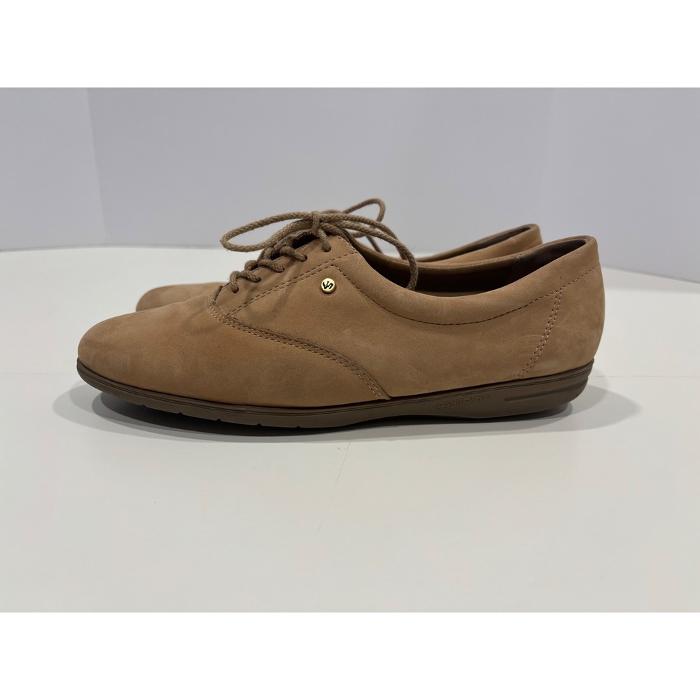 Easy Spirit Motion Tan Nubuck Leather Lace Up Walking Shoes Womens 8 B